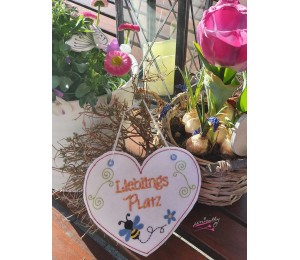 Stickserie ITH - Balkon Schilder inkl. Wimpel "Balkon"